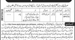 Staff Required at Public Service Commission, KPK